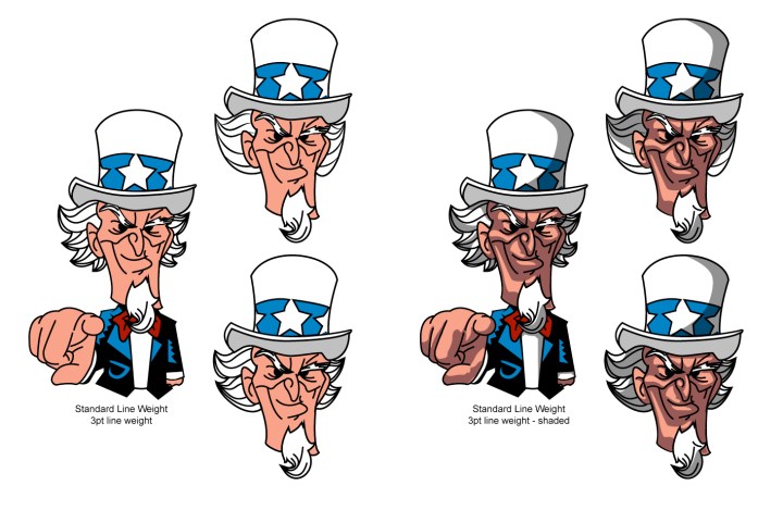 Shading and hair variations