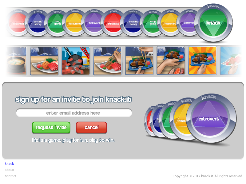 Knack.It landing concept